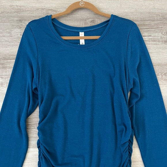 NWT Anthropologie Daily Practice ruched dress Navy Marin XL - Picture 9 of 10